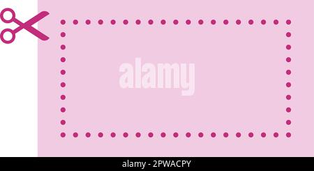 Schneideübungen Aktivitäten rechteckiges Symbolelement für Vorschulscheren-Aktivität zur Förderung der motorischen Fähigkeiten von Kindern Stock Vektor