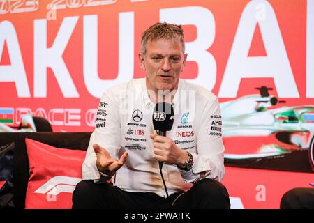 Baku, Aserbaidschan. 28. April 2023. James Allison (GBR, Mercedes-AMG Petronas F1 Team), F1 Grand Prix von Aserbaidschan auf dem Baku City Circuit am 28. April 2023 in Baku, Aserbaidschan. (Foto von HIGH TWO) dpa/Alamy Live News Stockfoto