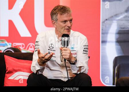 Baku, Aserbaidschan. 28. April 2023. James Allison (GBR, Mercedes-AMG Petronas F1 Team), F1 Grand Prix von Aserbaidschan auf dem Baku City Circuit am 28. April 2023 in Baku, Aserbaidschan. (Foto von HIGH TWO) dpa/Alamy Live News Stockfoto