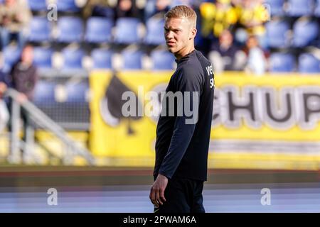 Breda, Niederlande. 29. April 2023. BREDA, NIEDERLANDE - APRIL 29: Tijs Velthuis von NAC Breda während des niederländischen Keukenkampioendivisie-Spiels zwischen NAC Breda und Roda JC im Rat Verlegh Stadion am 29. April 2023 in Breda, Niederlande (Foto von Broer van den Boom/Orange Pictures). Credit: Orange Pics BV/Alamy Live News Stockfoto