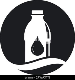 Vektordesign des Wasserflaschensymbols Stock Vektor