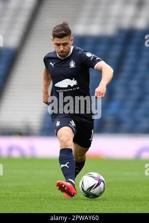 Glasgow, Großbritannien. 29. April 2023. Leon McCann von Falkirk beim Scottish Cup im Hampden Park, Glasgow. Das Bild sollte lauten: Neil Hanna/Sportimage Credit: Sportimage Ltd/Alamy Live News Stockfoto