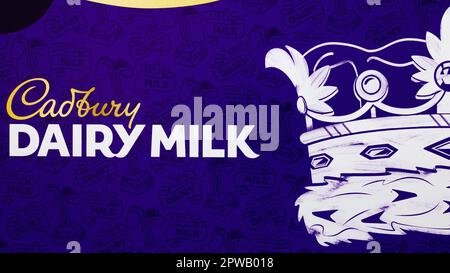 Cadbury Dairy Milk The King's Coronation Chocolate Bar Stockfoto