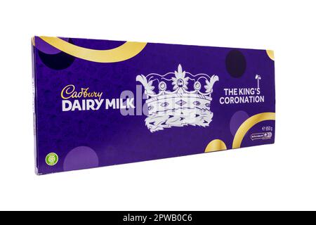 Cadbury Dairy Milk The King's Coronation Chocolate Bar Stockfoto