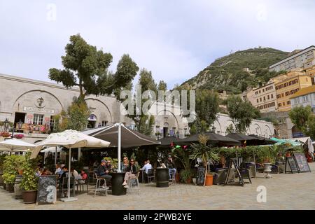 Casemates Square, Gibraltar, British Overseas Territory, Vereinigtes Königreich, Mittelmeer, Europa Stockfoto