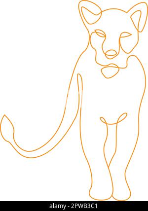 Lion Line Art Logo Icon-Design Stock Vektor
