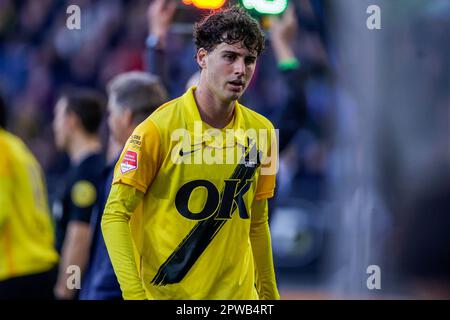 Breda, Niederlande. 29. April 2023. BREDA, NIEDERLANDE - APRIL 29: Matthew Garbett von NAC Breda während des niederländischen Keukenkampioendivisie-Spiels zwischen NAC Breda und Roda JC im Rat Verlegh Stadion am 29. April 2023 in Breda, Niederlande (Foto von Broer van den Boom/Orange Pictures). Kredit: Orange Pics BV/Alamy Live News Stockfoto