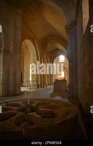 Die Zisterzienserabtei Sylvacane in La Roque d'Antheron ist eine der 3 Schwestern der Provence mit Senanque und Le Thoronet Stockfoto