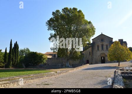 Die Zisterzienserabtei Sylvacane in La Roque d'Antheron ist eine der 3 Schwestern der Provence mit Senanque und Le Thoronet Stockfoto