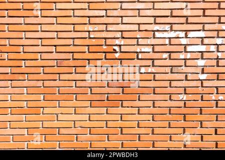 Detail einer Ziegelwand, strukturierter Konstruktionshintergrund Stockfoto