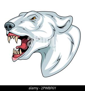 Eisbär. Vektordarstellung eines Ursus maritimus. Böser Landraubtier der Arktis. Stock Vektor
