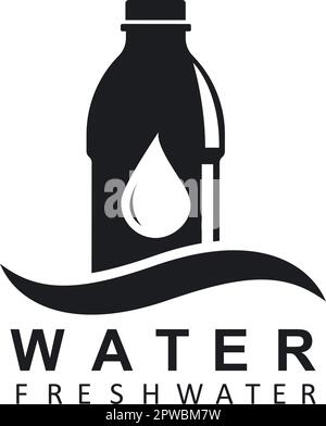 Wasserflasche Symbol Vektordarstellung Konzeptdesign Stock Vektor