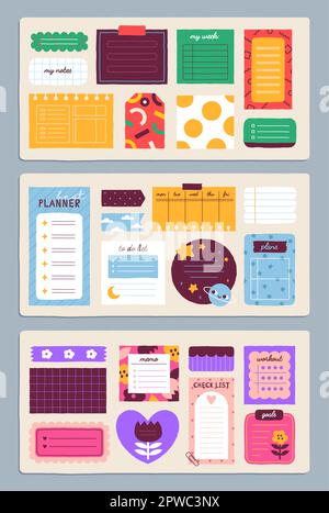 Haftnotizen festgelegt Stock Vektor