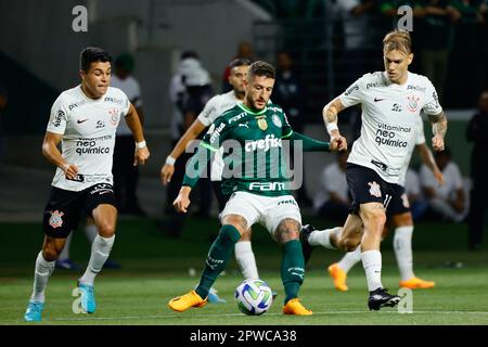 Spiel zwischen Palmeira und Corinthians für die 3. Runde der brasilianischen Meisterschaft 2023 im Allianz Parque, am Samstagabend, den 29. Adriana Spaca/SPP (Adriana Spaca/SPP) Kredit: SPP Sport Press Photo. Alamy Live News Stockfoto