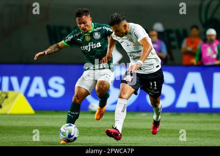 Spiel zwischen Palmeira und Corinthians für die 3. Runde der brasilianischen Meisterschaft 2023 im Allianz Parque, am Samstagabend, den 29. Adriana Spaca/SPP (Adriana Spaca/SPP) Kredit: SPP Sport Press Photo. Alamy Live News Stockfoto