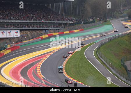 Spa Francorchamps, Belgien. 29. April 2023. SPA-Francorchamps, Belgien, Samstag, 29. APRIL 2023: Beginn der Rennstrecke, Raidillion, bei der FIA WEC-Weltmeisterschaft Langstreckenveranstaltung auf der belgischen Ardennenstrecke, kostenpflichtiges Bild, Foto Copyright © ATP Geert FRANQUET (FRANQUET Geert/ATP/SPP) Guthaben: SPP Sport Press Photo. Alamy Live News Stockfoto