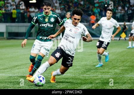 Spiel zwischen Palmeira und Corinthians für die 3. Runde der brasilianischen Meisterschaft 2023 im Allianz Parque, am Samstagabend, den 29. Adriana Spaca/SPP (Adriana Spaca/SPP) Kredit: SPP Sport Press Photo. Alamy Live News Stockfoto