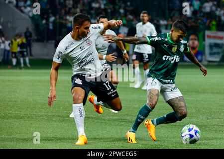 Spiel zwischen Palmeira und Corinthians für die 3. Runde der brasilianischen Meisterschaft 2023 im Allianz Parque, am Samstagabend, den 29. Adriana Spaca/SPP (Adriana Spaca/SPP) Kredit: SPP Sport Press Photo. Alamy Live News Stockfoto