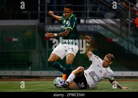 Spiel zwischen Palmeira und Corinthians für die 3. Runde der brasilianischen Meisterschaft 2023 im Allianz Parque, am Samstagabend, den 29. Adriana Spaca/SPP (Adriana Spaca/SPP) Kredit: SPP Sport Press Photo. Alamy Live News Stockfoto