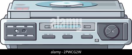 Moderne Boom-Box für altmodische Audiokassetten Stock Vektor