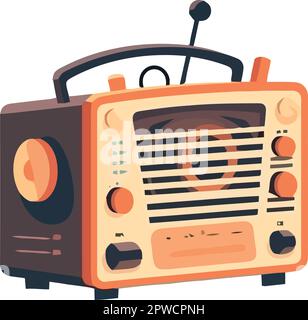 Altmodische Boom-Box-Übertragung Stock Vektor