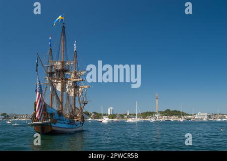 Kalmar Nyckel Segelschiff in Provincetown, Massachusetts Stockfoto