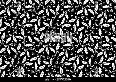 Zarte Wildblätter Formen Feldpflanzen. Nahtlose botanische Motive. Nahtlose Vektortextur. Für Modedrucke. Handgefertigter Druck auf weißem Hintergrund. Vektordarstellung. Stock Vektor