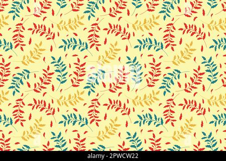 Nahtloses Blumenmuster mit abstrakter geometrischer Blumenlinie, goldfarbener Hintergrund auf grünem Hintergrund. Helle, moderne, einfache Tapete, heller Fliesenhintergrund, dekoratives Grafikelement. Vektordarstellung Stock Vektor