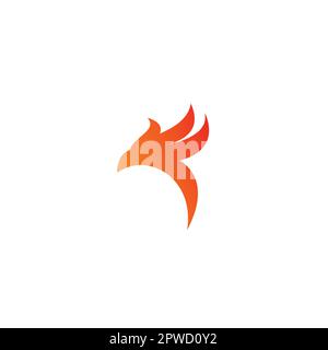 F Buchstabe Falcon Logo einfach sauber und stark Stock Vektor