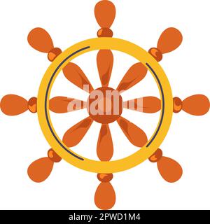 Piratenlenkrad, Holzbrettteil-Vektor Stock Vektor