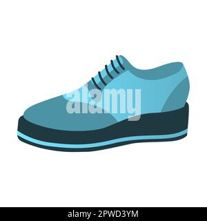 Stylisches Schuhwerk Cartoon-Vektorbild. Elegante und legere Schuhe, Sommersandalen, Herbststiefel, Turnschuhe. Kollektion flacher Schuhe Stock Vektor