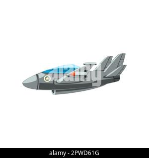 Figther Jet Spielzeug für Kinder Flachvektordarstellung Stock Vektor