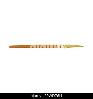 Uralter Speer aus Holz und Knochenvektordarstellung Stock Vektor