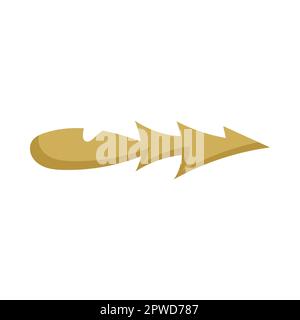 Antike Harpune aus Knochenvektordarstellung Stock Vektor