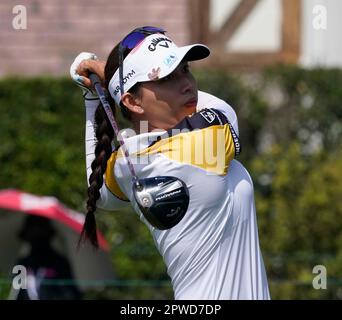 28. April 2023: LPGA - Atthaya Thitkul, professionelle Golferin aus Bangkok, Thailand, Tag 3, Ladies Professional Golf Association, JM Eagle LA Championship 2023, The Wilshire Country Club, Los Angeles, CA, USA, April 29, 2023. (Kreditbild: © Scott Mitchell/ZUMA Press Wire) NUR REDAKTIONELLE VERWENDUNG! Nicht für den kommerziellen GEBRAUCH! Stockfoto