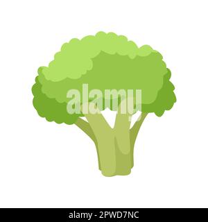 Brokkoli mit Kollagenvektordarstellung Stock Vektor