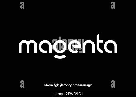 Einzigartiger, moderner Schriftartvektor Stock Vektor