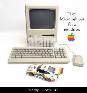 apple-Computer macintosh plus porsche 935 K3 Stockfoto