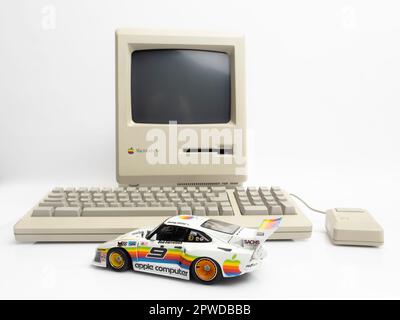 apple-Computer macintosh plus porsche 935 K3 Stockfoto