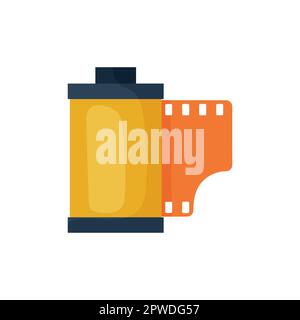 Vektorgrafik der Filmrolle im Vintage-Stil Stock Vektor