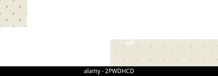 Eigenartiges Lino-Schnitt-Motiv-Vektormuster für Blattsplitter. Nahtlose Dekoration eines skurrilen Blattdesigns für den hintergrund von scandi. Stock Vektor