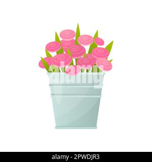 Komposition mit Rosenvektordarstellung Stock Vektor