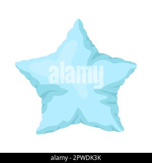 Weiches blaues Kissen in Form eines Sternvektors Stock Vektor