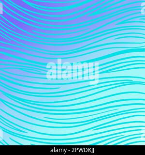 Abstrakte Wellen- und Linienvorlage für Ihre Ideen, Hintergrund, Blau- und Zyanfarben von Hand zeichnen Stockfoto