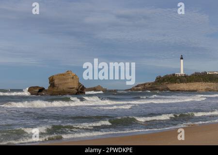 PHARE de Biarritz, Leuchtturm in Biarritz, Frankreich Stockfoto