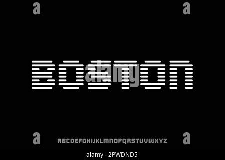 Eindeutige Streifen zeigen den Schriftartvektor an Stock Vektor