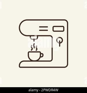 Liniensymbol für Kaffeemaschine Stock Vektor