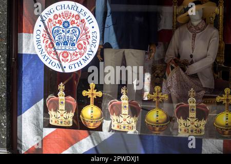 London, Großbritannien. 30. April 2023. London bereitet sich am 6. 2023. Mai auf die Krönung von König Karl III. Vor. Kredit: Sinai Noor/Alamy Live News Stockfoto