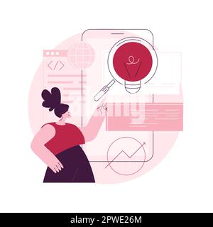 Kopie Optimierung abstrakte Konzept Vektor-Illustration. Webtext, Algorithmus zur Optimierung von Schattenkopien, Online-Geschäft, Steigerung des Datenverkehrs, Zielschlüsselwörter, SEO-Schreibmethode abstrakte Metapher. Stock Vektor