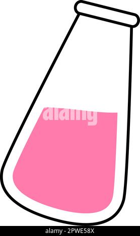 Symbol für Chemie-Glaswaren. Silhouette für Laborglasgeräte. Vektordarstellung. Stock Vektor